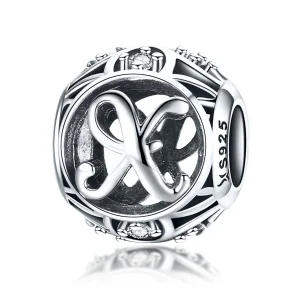 (imagine pentru) Exquisitul pandantiv stil Pandora cu litera "X" - SCC738-X