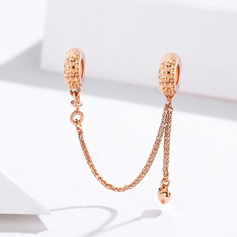 (imagine pentru) Lanț de siguranță Tip Pandora cu anvelopă mică din aur rose - SCC1112-C - Vizualizare 3