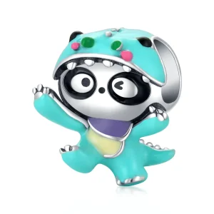Pandantiv distractiv în stilul Pandora cu urs panda - SCC1933 (imagine pentru) Pandantiv distractiv în stilul Pandora cu urs panda - SCC1933