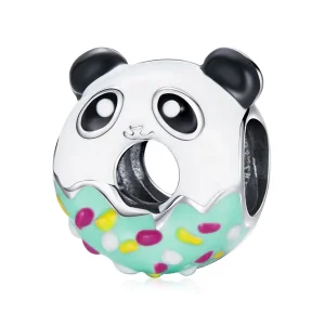 (imagine pentru) Pandantiv în stil Pandora cu panda și gogoșică - SCC1875