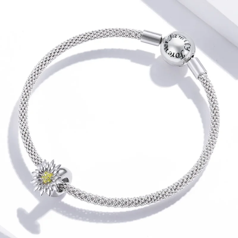 (imagine pentru) Pandantiv stil Pandora cu floare-soare - SCC1765 - Vizualizare 3