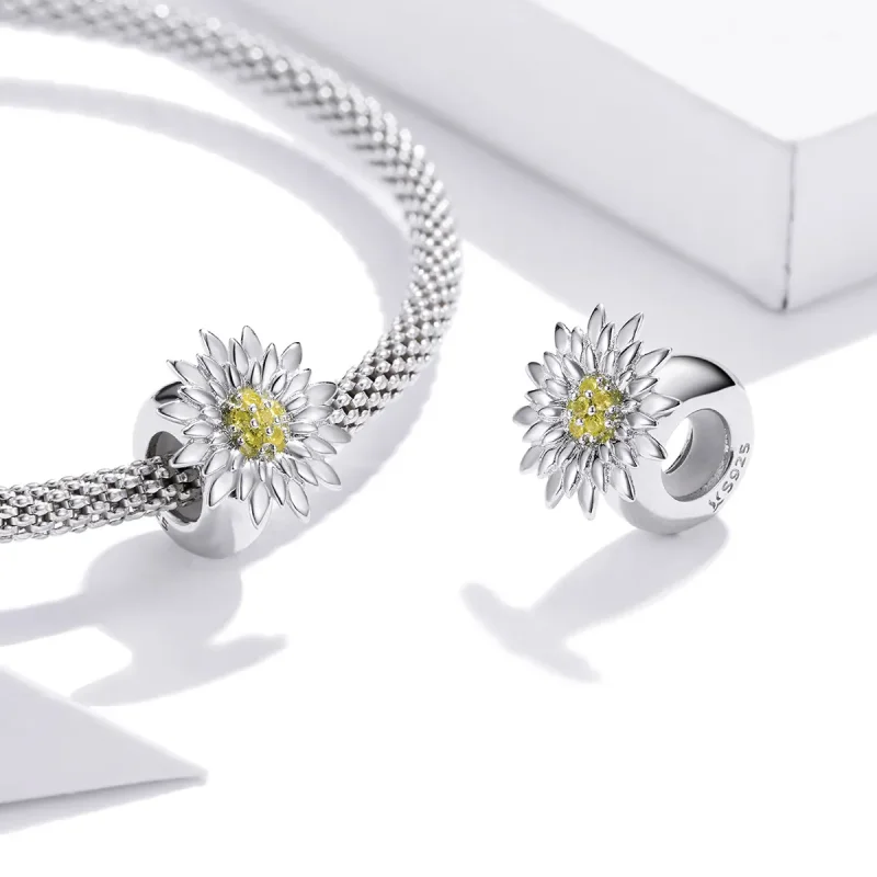 (imagine pentru) Pandantiv stil Pandora cu floare-soare - SCC1765 - Vizualizare 4