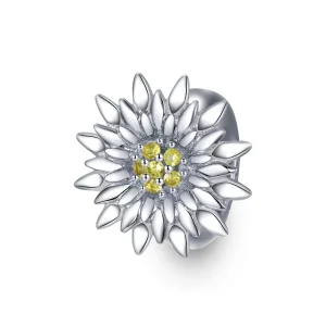 Pandantiv stil Pandora cu floare-soare - SCC1765 (imagine pentru) Pandantiv stil Pandora cu floare-soare - SCC1765
