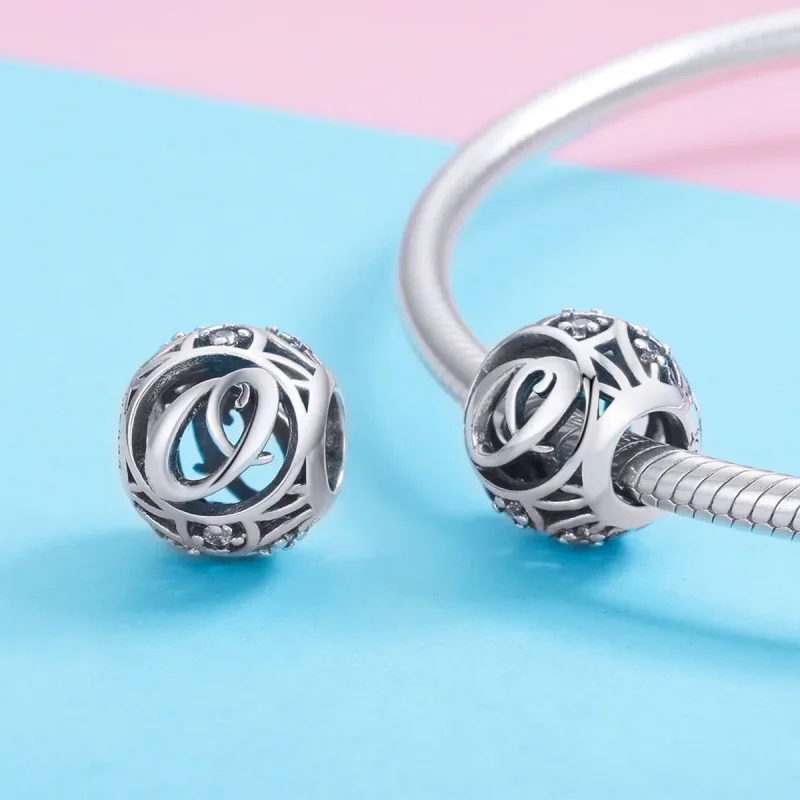(imagine pentru) Pandora - Medalion stil Pandora cu litera "O" - SCC738-O - Vizualizare 3