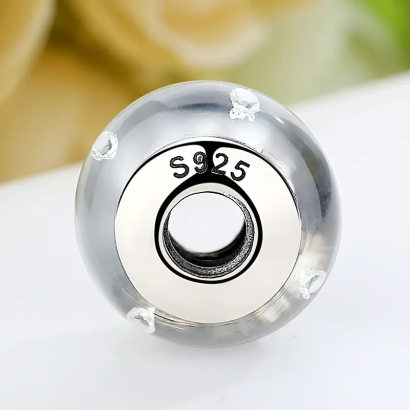 (imagine pentru) Pandora Stil Alb Charm din Sticlă Murano - SCZ002 - Vizualizare 4
