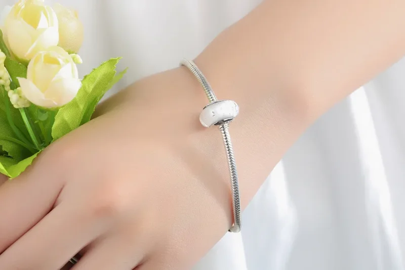 (imagine pentru) Pandora Stil Alb Charm din Sticlă Murano - SCZ002 - Vizualizare 9