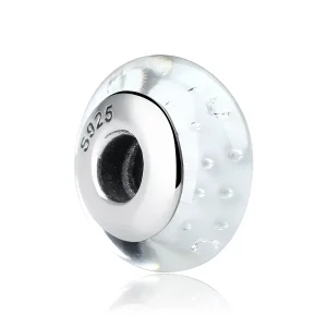 (imagine pentru) Pandora Stil Alb Charm din Sticlă Murano - SCZ002