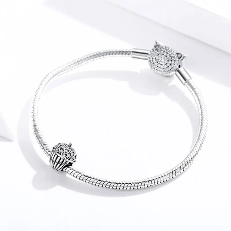 (imagine pentru) Pandora Stil Amulet Norocos Con de Pin - BSC337 - Vizualizare 3