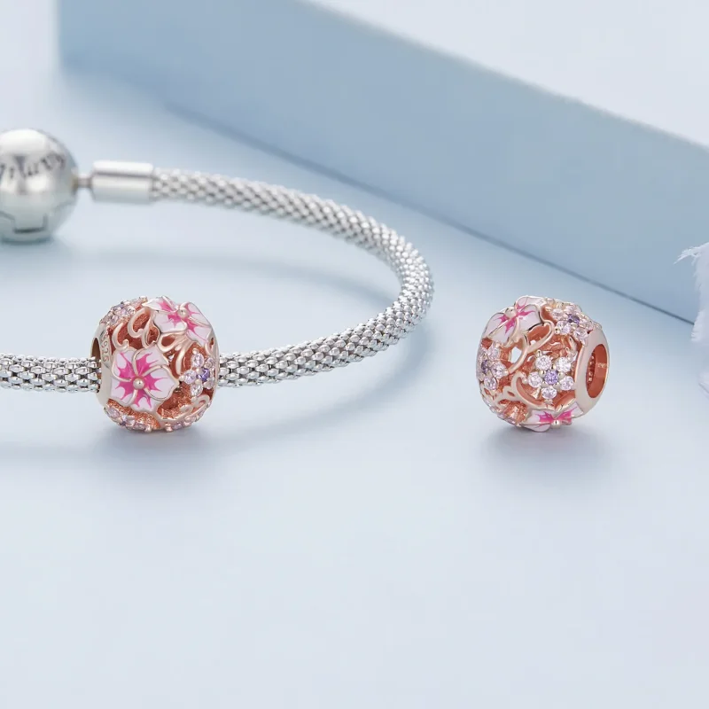 (imagine pentru) Pandora Stil Amuletă Sakura Roz - BSC643 - Vizualizare 5