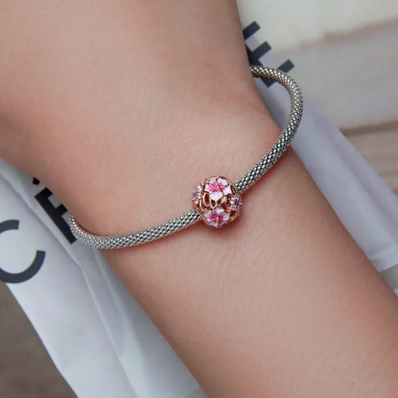 (imagine pentru) Pandora Stil Amuletă Sakura Roz - BSC643 - Vizualizare 6
