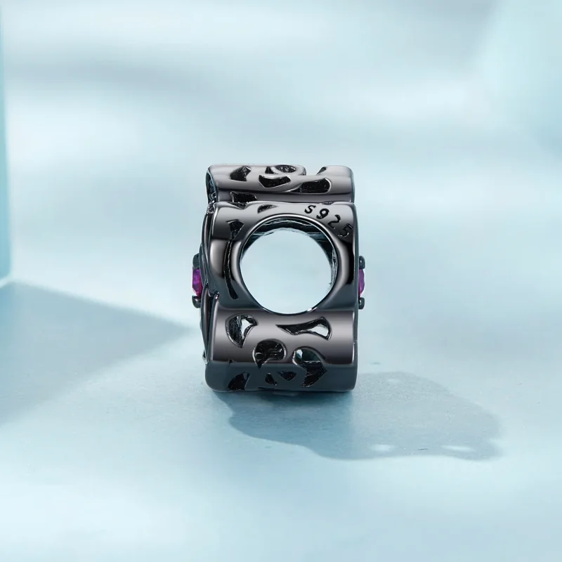(imagine pentru) Pandora Stil Breloc Floare Neagră - SCC2380 - Vizualizare 3