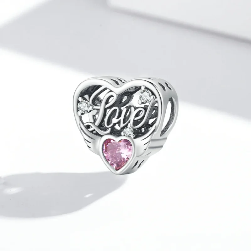 (imagine pentru) Pandora Stil Charm cu Aripioare de Dragoste - BSC528 - Vizualizare 2
