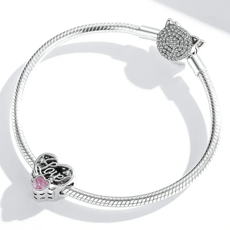 (imagine pentru) Pandora Stil Charm cu Aripioare de Dragoste - BSC528 - Vizualizare 3