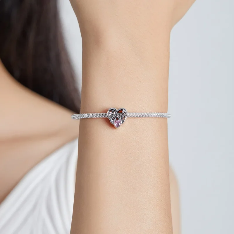 (imagine pentru) Pandora Stil Charm cu Aripioare de Dragoste - BSC528 - Vizualizare 5