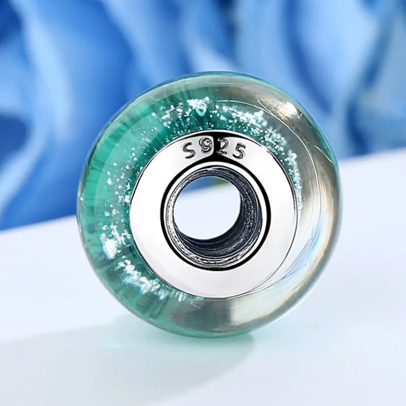 (imagine pentru) Pandora Stil Charm din sticlă Murano verde - SCZ021 - Vizualizare 4