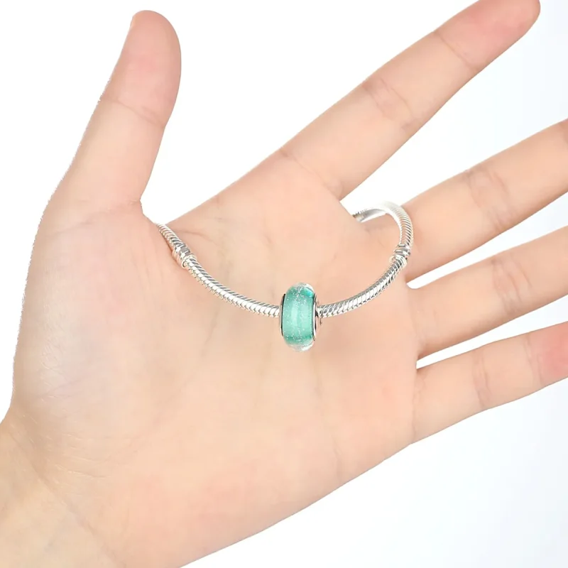 (imagine pentru) Pandora Stil Charm din sticlă Murano verde - SCZ021 - Vizualizare 5