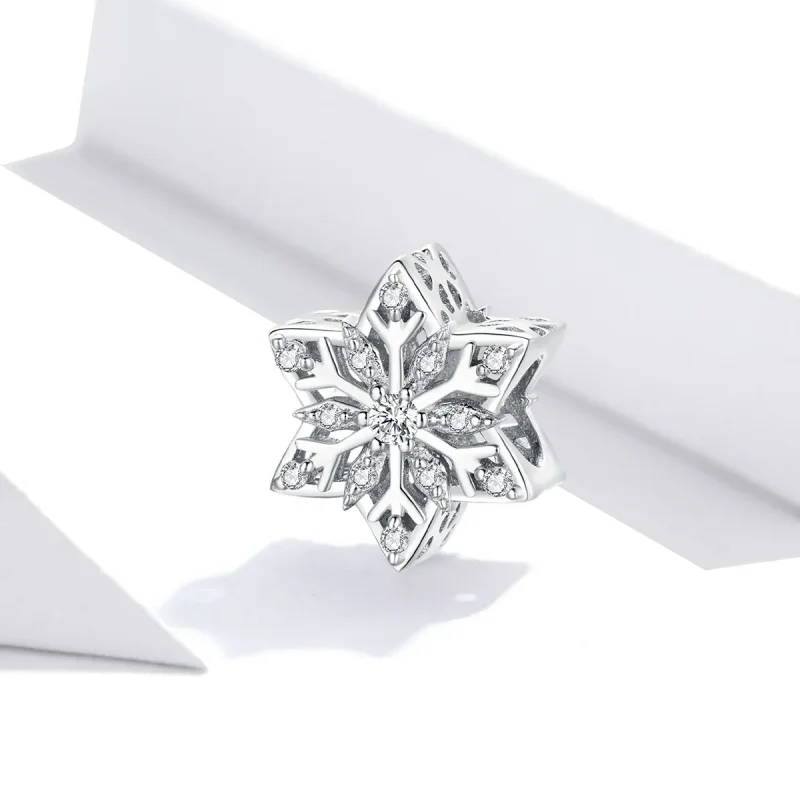 (imagine pentru) Pandora Stil Charm strălucitor cu fulgi de zăpadă - BSC368 - Vizualizare 2