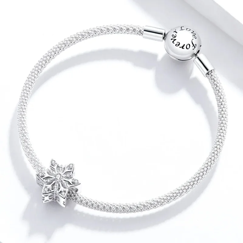 (imagine pentru) Pandora Stil Charm strălucitor cu fulgi de zăpadă - BSC368 - Vizualizare 3