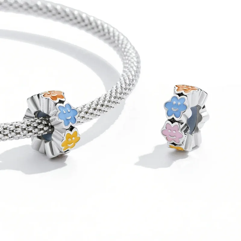 (imagine pentru) Pandora Stil Charm zâmbitor în formă de nor colorat - SCC2188 - Vizualizare 3