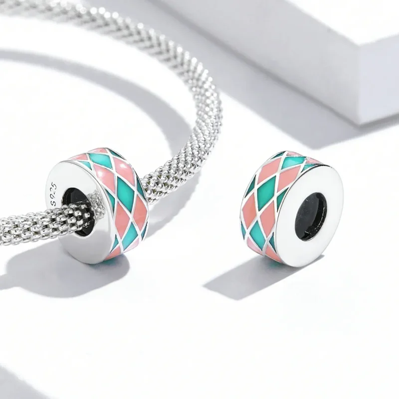 (imagine pentru) Pandora Stil Diamant Lattice Charm - SCC2165 - Vizualizare 4
