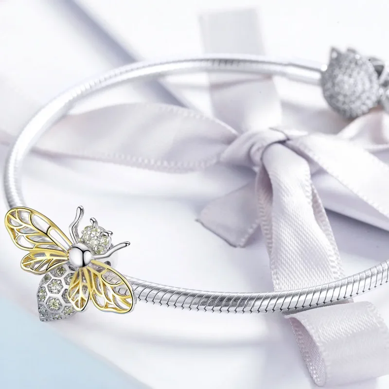 (imagine pentru) Pandora Stil Exquisite Bee Charm - BSC067 - Vizualizare 3