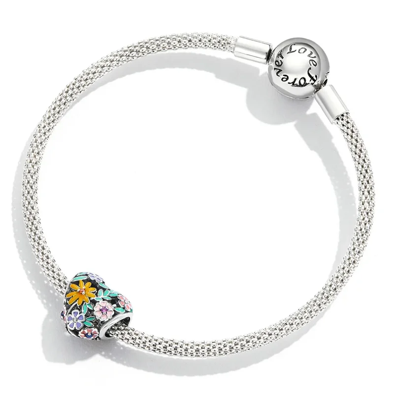 (imagine pentru) Pandora Stil Floare Inimă Charm - BSC590 - Vizualizare 4
