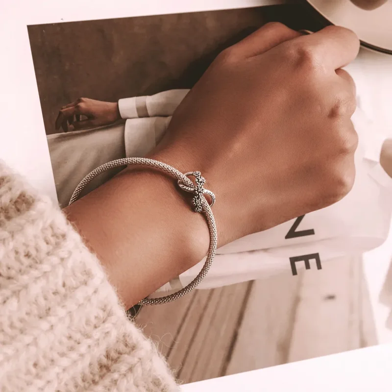 (imagine pentru) Pandora Stil Infinit Flori Charm - SCC2099 - Vizualizare 5