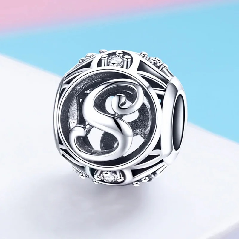 (imagine pentru) Pandora Stil Litere-S Pandantiv - SCC738-S - Vizualizare 2