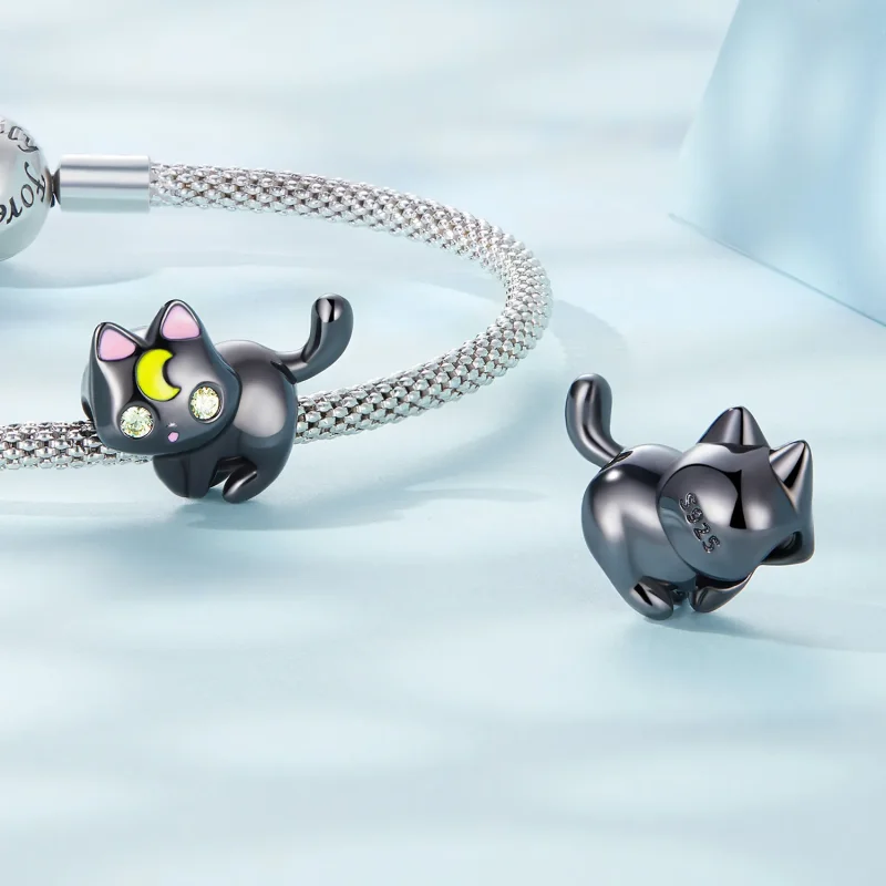(imagine pentru) Pandora stil Lună Pisică Charm - SCC2386 - Vizualizare 4