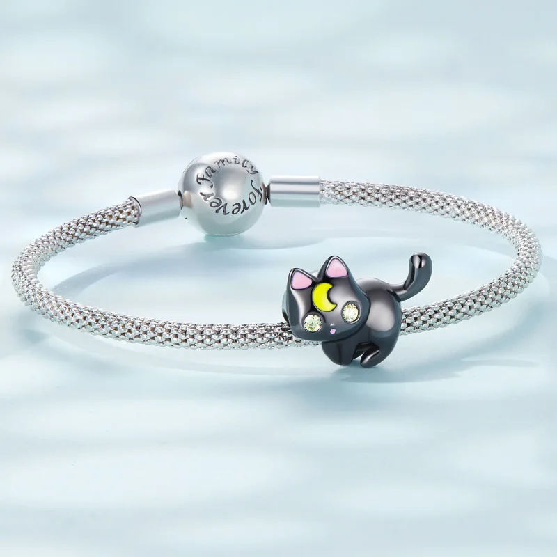 (imagine pentru) Pandora stil Lună Pisică Charm - SCC2386 - Vizualizare 5