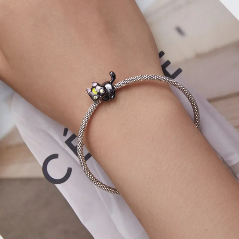 (imagine pentru) Pandora stil Lună Pisică Charm - SCC2386 - Vizualizare 6