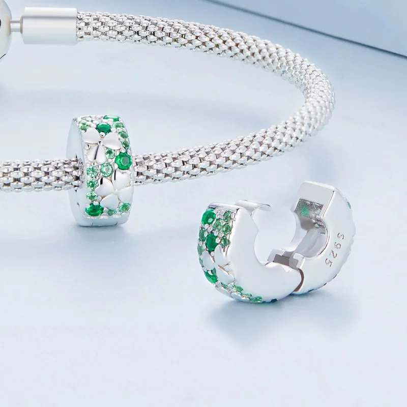 (imagine pentru) Pandora Stil Patru Frunze Clover Clip - BSC678 - Vizualizare 4