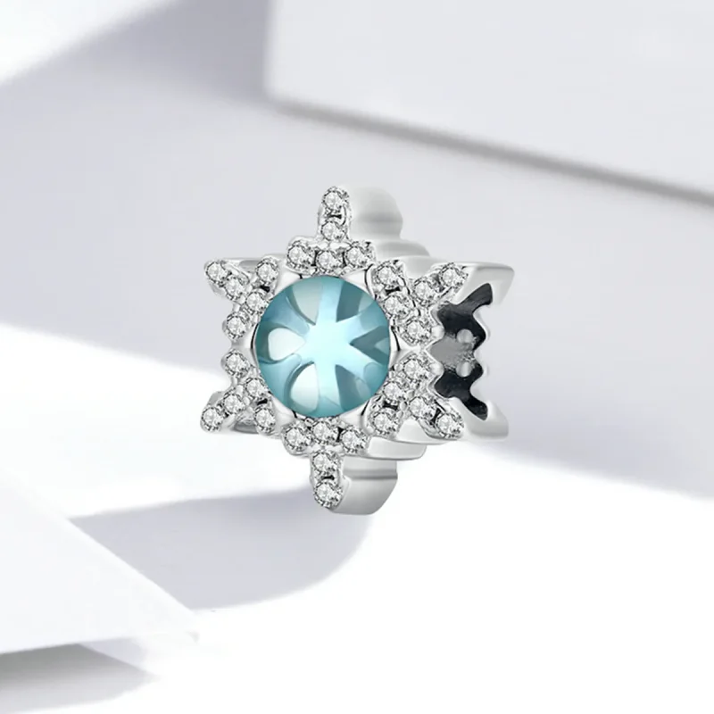 (imagine pentru) Pandora Stil Pietre Lunare Charm Floare de Zăpadă - BSC512 - Vizualizare 2