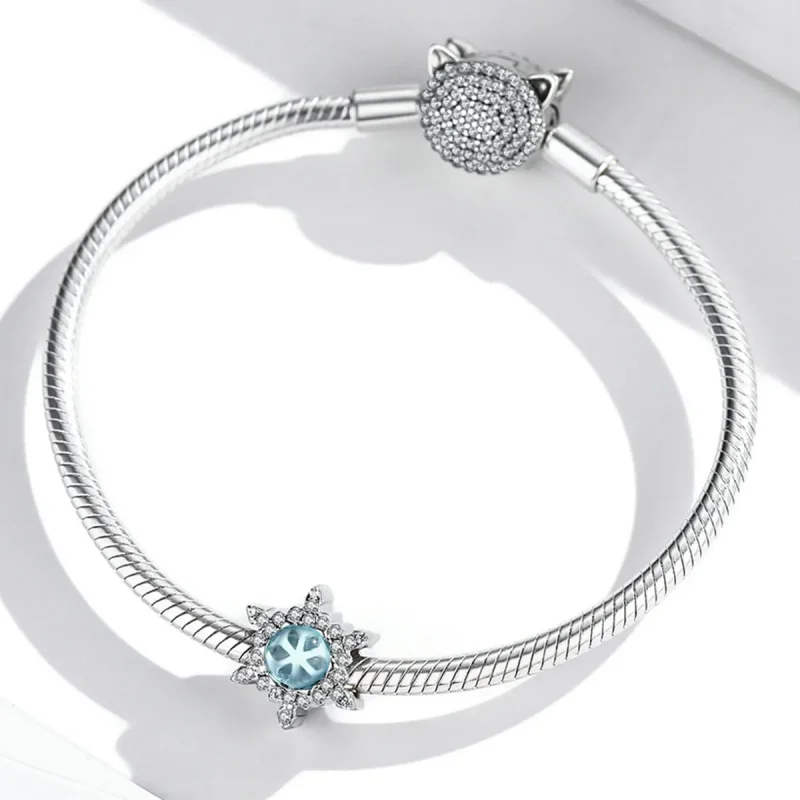 (imagine pentru) Pandora Stil Pietre Lunare Charm Floare de Zăpadă - BSC512 - Vizualizare 3