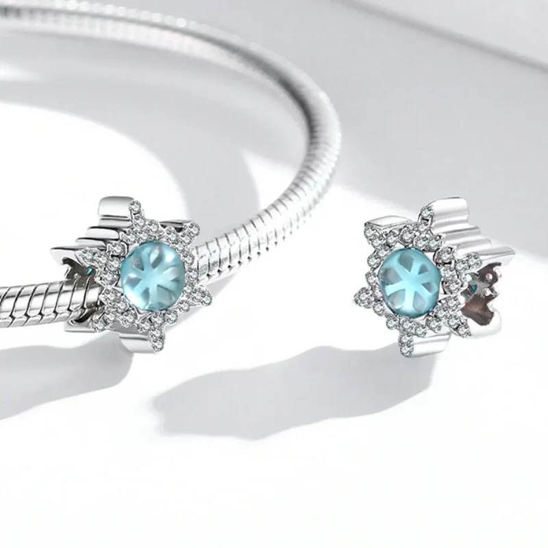 (imagine pentru) Pandora Stil Pietre Lunare Charm Floare de Zăpadă - BSC512 - Vizualizare 4