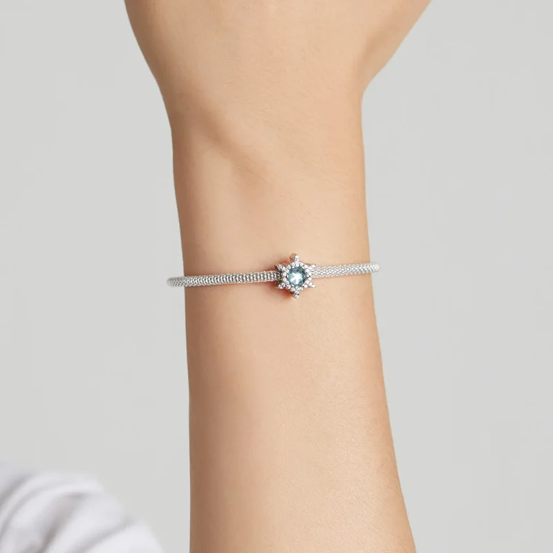 (imagine pentru) Pandora Stil Pietre Lunare Charm Floare de Zăpadă - BSC512 - Vizualizare 5