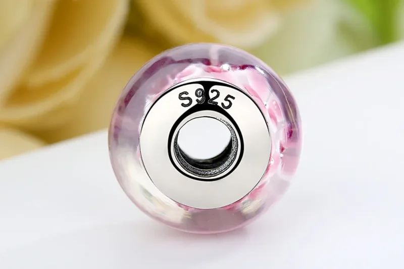 (imagine pentru) Pandora Stilul Cârlig de Sticlă Murano cu Flori Roz - SCZ008 - Vizualizare 9