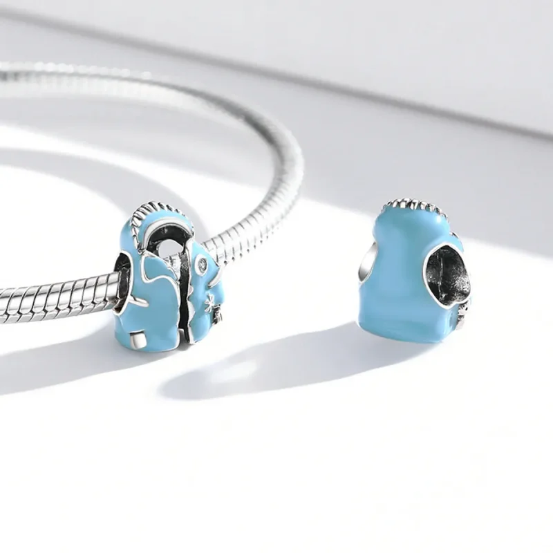 (imagine pentru) Pandora Stilul Farmecului Sacou Sky Blue cu Puf - SCC1999 - Vizualizare 4