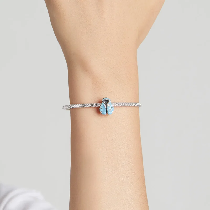 (imagine pentru) Pandora Stilul Farmecului Sacou Sky Blue cu Puf - SCC1999 - Vizualizare 5