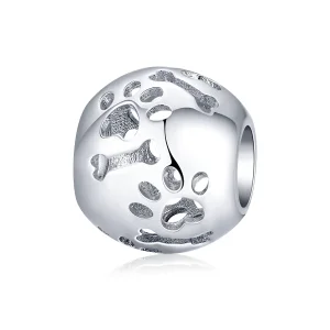 Pandora Style Amuletă Drăguță cu Urme de Animale de Companie - BSC140 (imagine pentru) Pandora Style Amuletă Drăguță cu Urme de Animale de Companie - BSC140