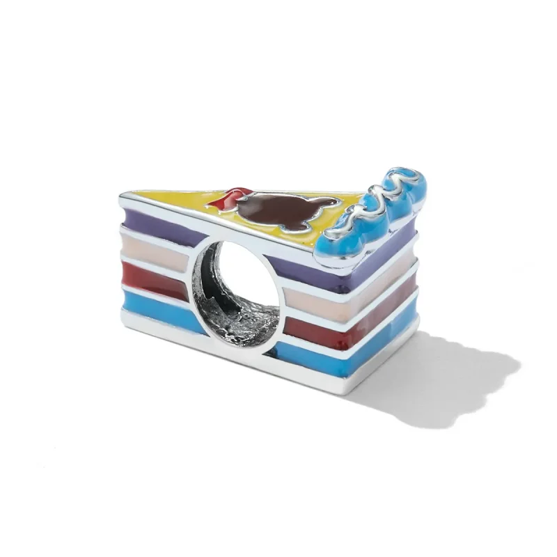 (imagine pentru) Pandora Style Bear Rainbow Cake Charm - SCC2199 - Vizualizare 3