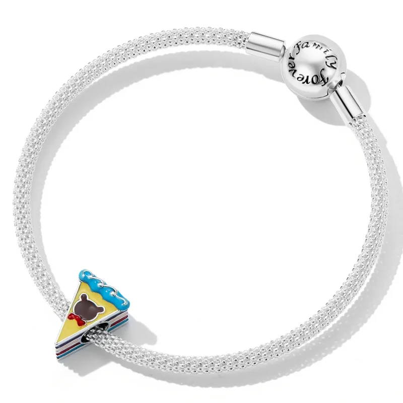 (imagine pentru) Pandora Style Bear Rainbow Cake Charm - SCC2199 - Vizualizare 5