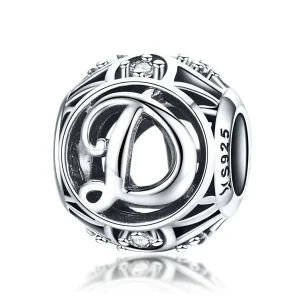 (imagine pentru) Pandora Style Bijuterie Litera-D - SCC738-D