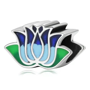 (imagine pentru) Pandora Style Blue Lotus Charm - SCC2020