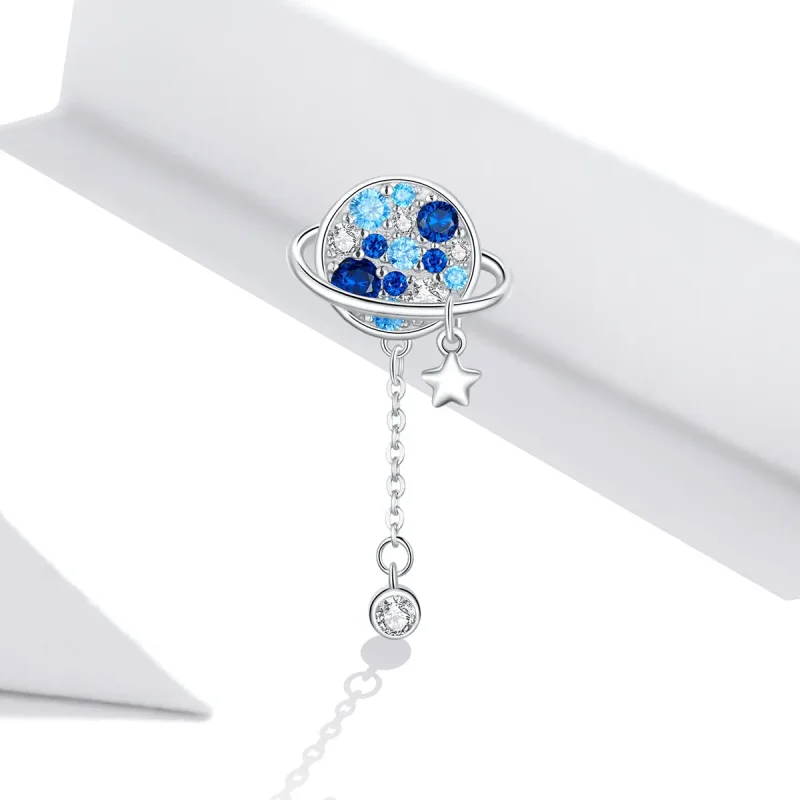 (imagine pentru) Pandora Style Blue Planet Charm - BSC365 - Vizualizare 2