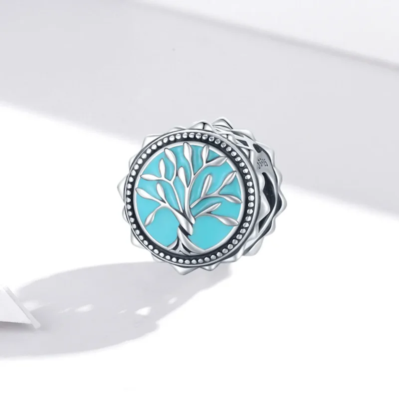 (imagine pentru) Pandora Style Blue Tree of Life Charm - BSC503 - Vizualizare 2