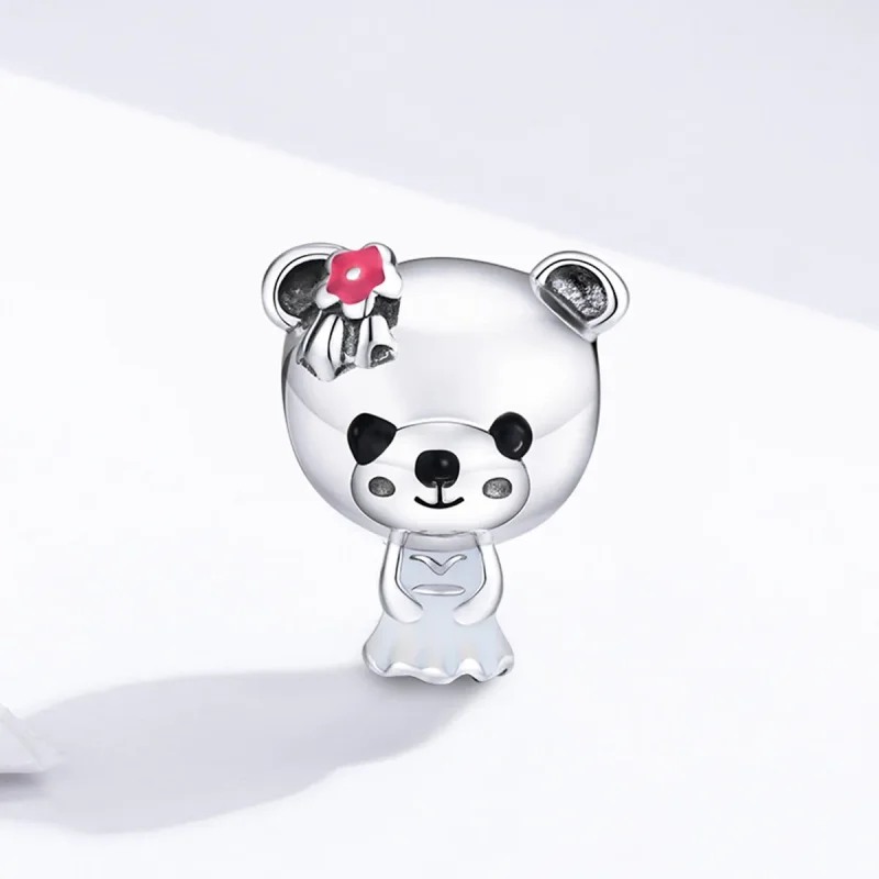(imagine pentru) Pandora Style Bride Bear Charm - SCC1474 - Vizualizare 2