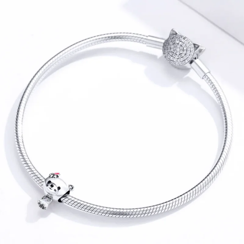 (imagine pentru) Pandora Style Bride Bear Charm - SCC1474 - Vizualizare 3