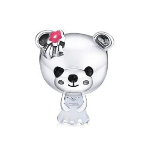 (imagine pentru) Pandora Style Bride Bear Charm - SCC1474