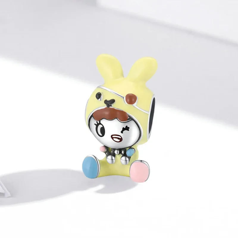 (imagine pentru) Pandora Style Bunny Doll Charm - SCC1940 - Vizualizare 2